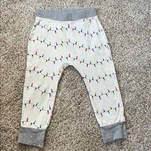 Monica and Andy 2T Christmas Lights Pants - Organic Cotton